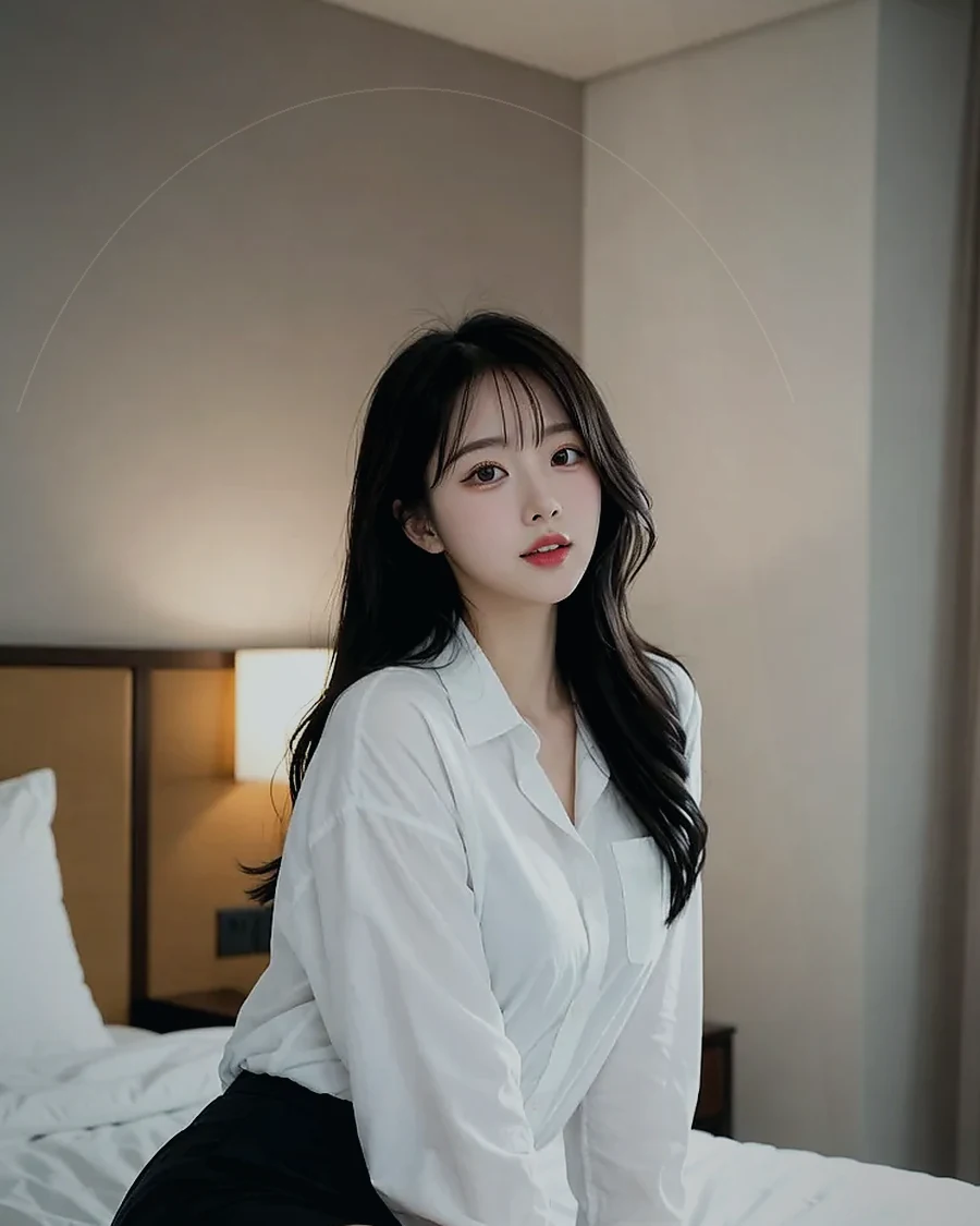 경남 창원시 상남동 · 도시 불빛이 보이는 객실의 인물