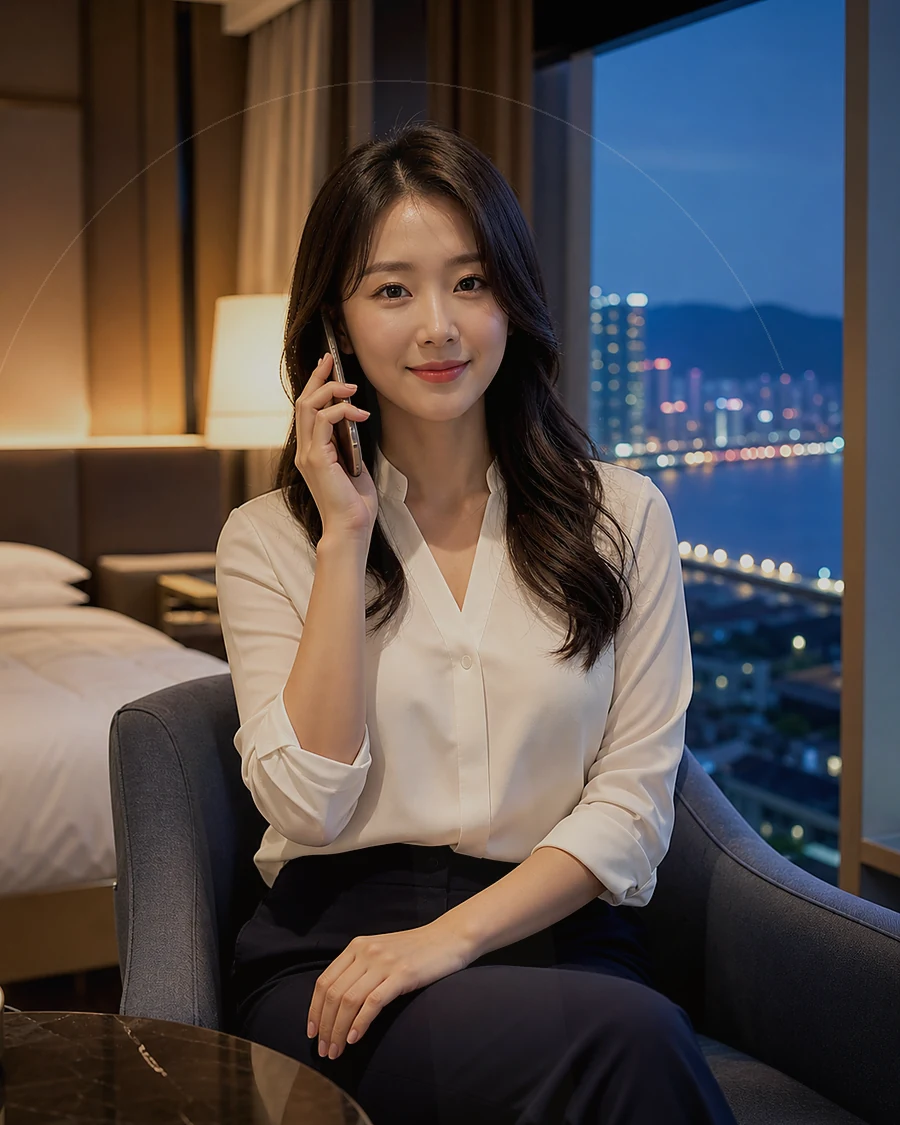 경남 진주시 · 정돈된 실내에서 쉬는 인물