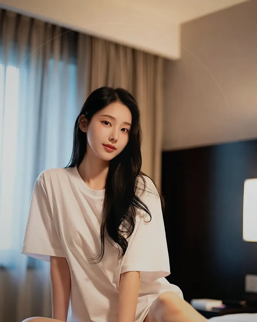경남 함양군 백전면 · 도시 불빛이 보이는 객실의 인물