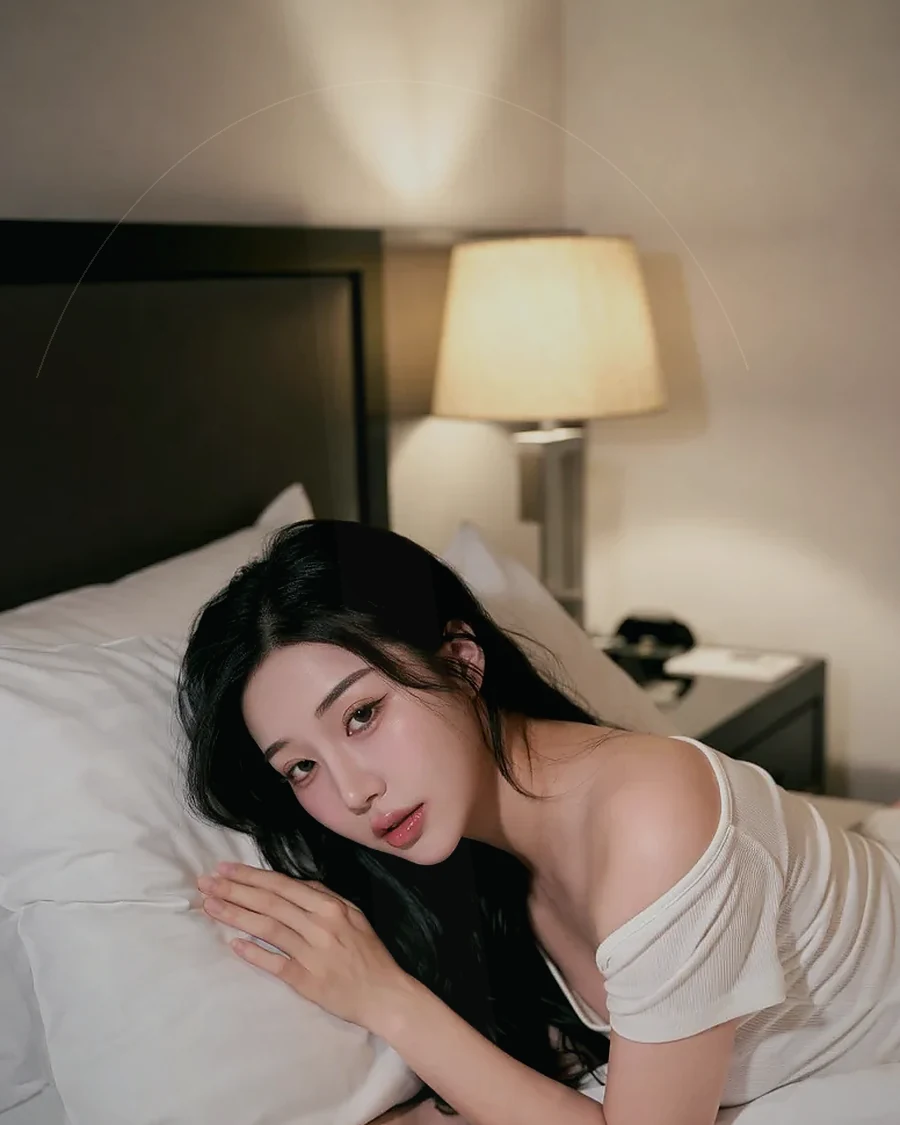 경남 창원시 용호동 · 조용한 객실 침대 옆의 인물