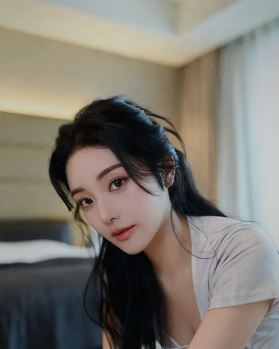 경남 창원시 합성동 · 조용한 객실 침대 옆의 인물