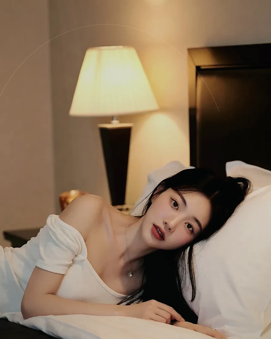 경남 진주시 · 커튼 사이 빛이 들어오는 객실의 인물