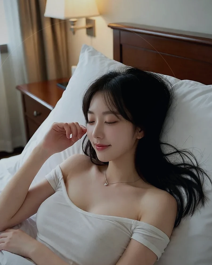경남 창원시 · 커튼 사이 빛이 들어오는 객실의 인물