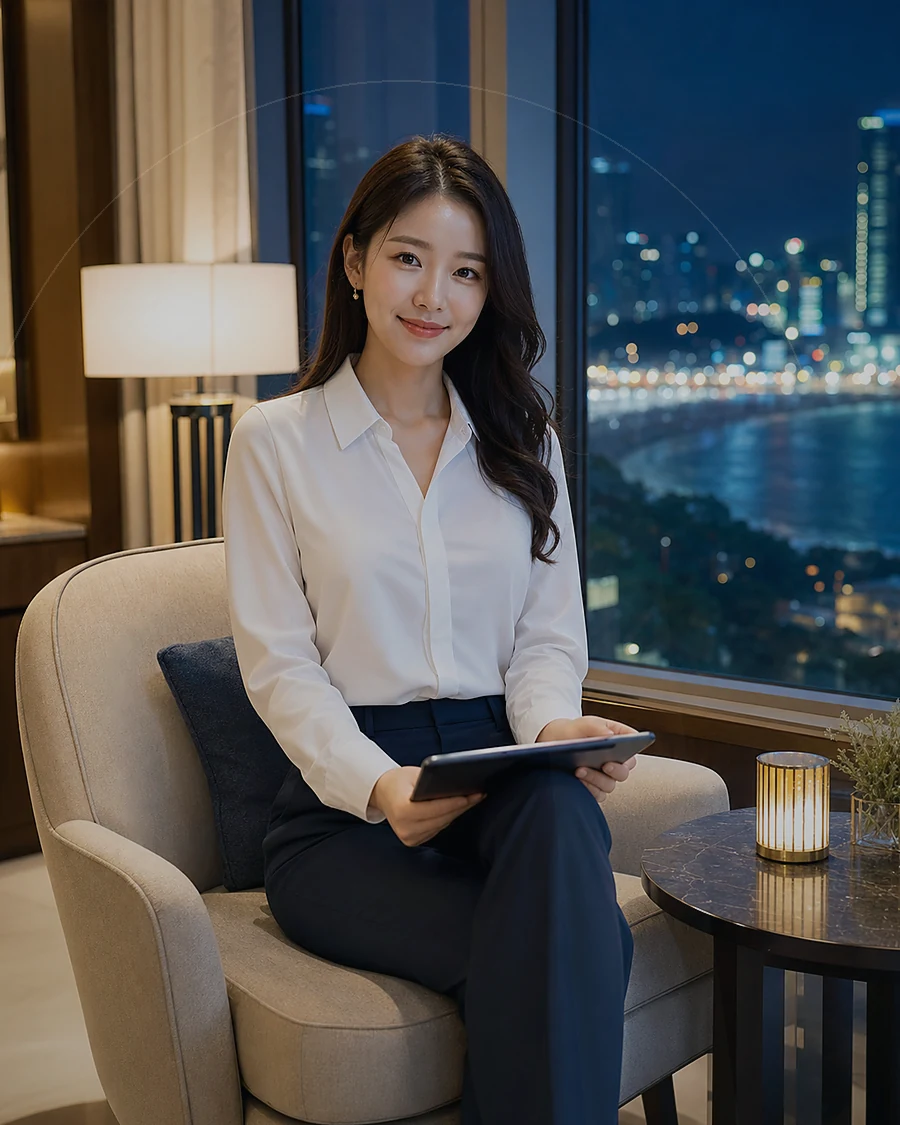 경남 거창군 거창읍 · 정돈된 실내에서 쉬는 인물