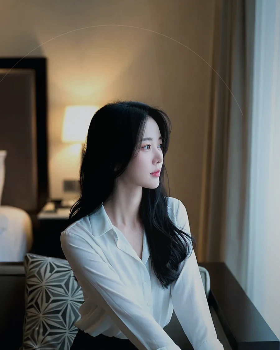 용원 · 정돈된 실내에서 쉬는 인물