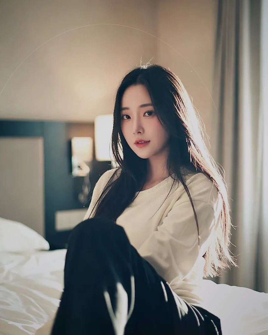 경남 창원시 합성동 · 도시 불빛이 보이는 객실의 인물