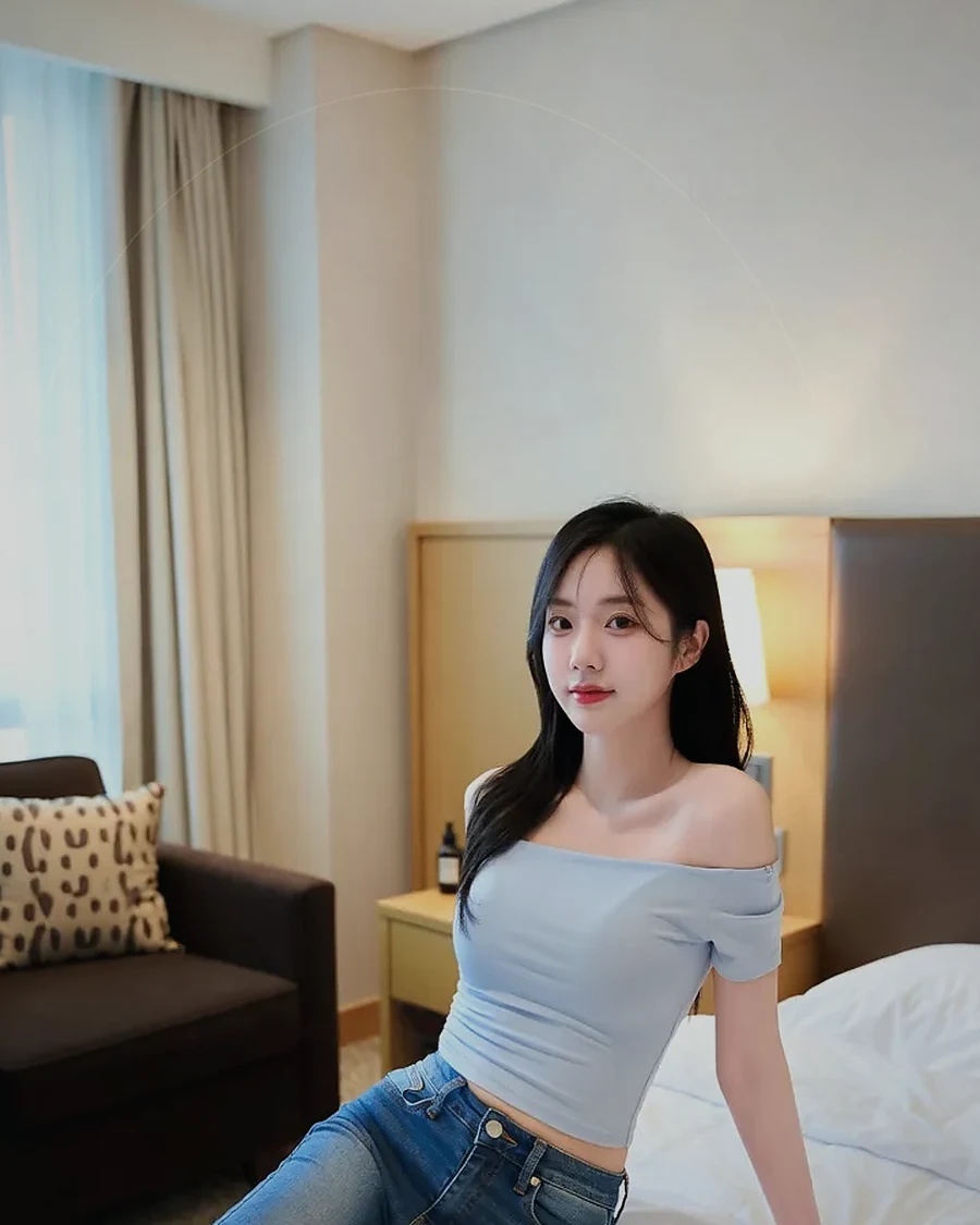 상남동 · 도시 불빛이 보이는 객실의 인물