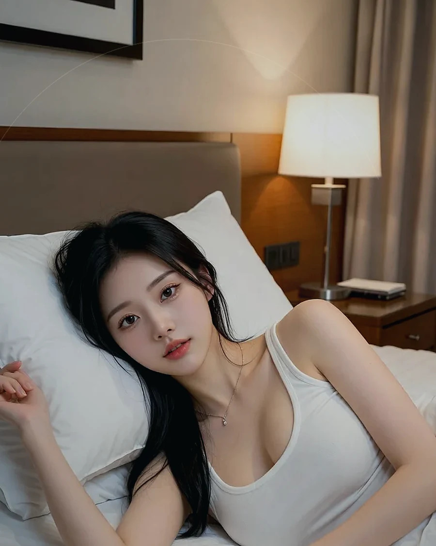 창원 · 도시 불빛이 보이는 객실의 인물