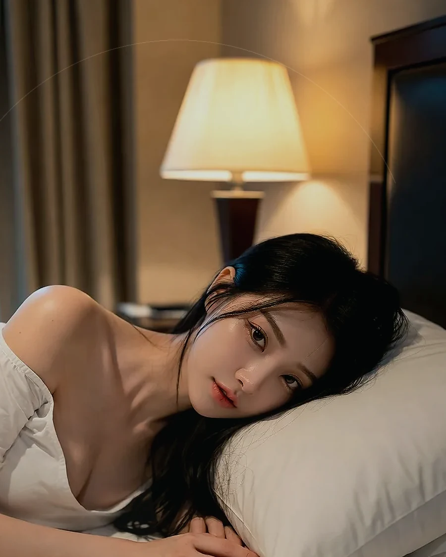 경남 김해시 · 조용한 객실 침대 옆의 인물