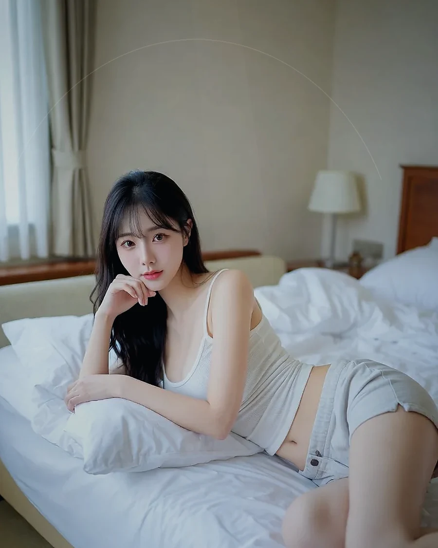 경남 거창군 남상면 · 조용한 객실 침대 옆의 인물